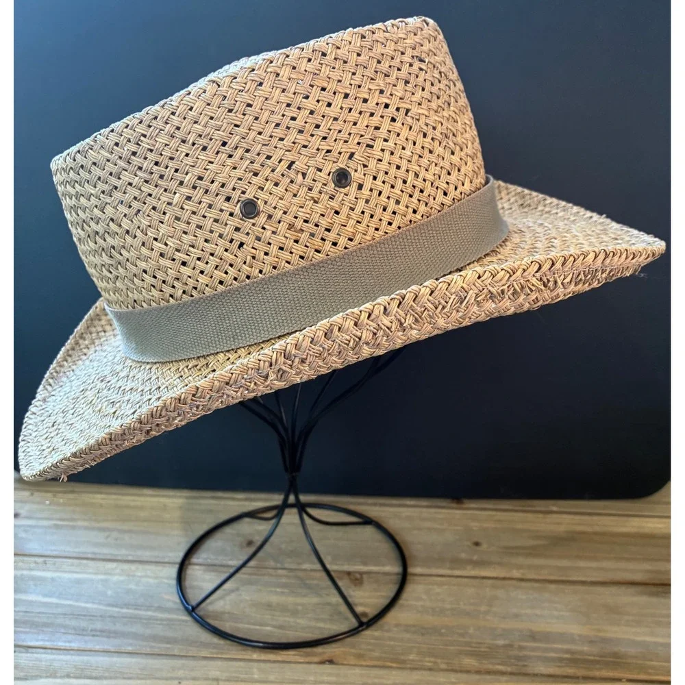 Pendleton Straw Cowboy Hat Woven Western Mens Large Tan Excellent